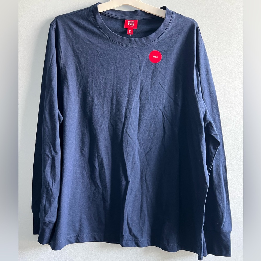 Family Pajamas Men Navy Sleep Top
